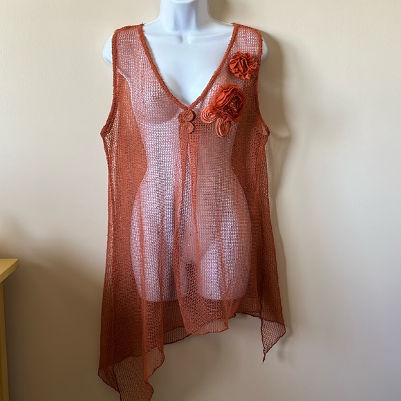 Bathing Suit Coverup With Sequins - Picture 1 of 8